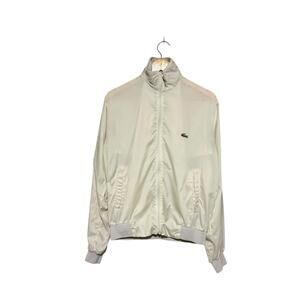 Vintage 80s Izod Lacoste Nylon Windbreaker Jacket White M Men’s